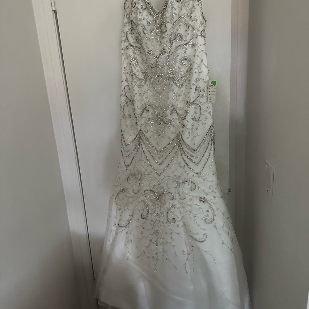 Elegant White Beaded Gown